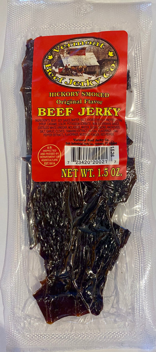 Vermont Beef Jerky Original Flavor Hickory Smoked 1.5 oz.